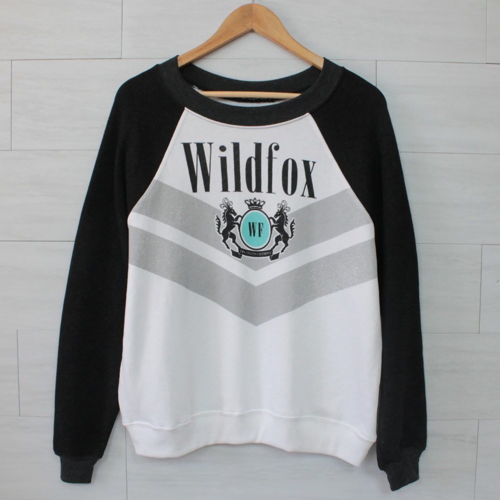Wildfox Beverly Hills Academy Logo Sweatshirt S NWOT